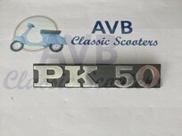 Logo &quot;PK 50&quot; voor Vespa PK50