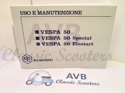 Libretto uso e manutenzione Vespa 50 origineel Piaggio