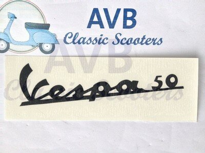 Logo Vespa 50 zwart zelfklevend