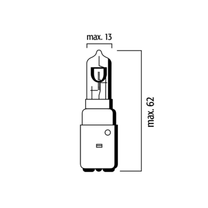 Lamp BA20d 12V-35-35W Halogeen Super Wit