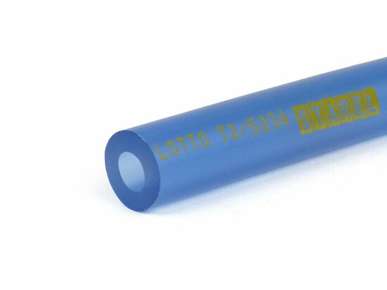 Benzineslang 7mm inwendig, groen of blauw, per meter