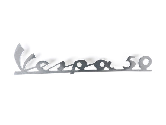 Logo "Vespa 50" aluminium voorzijde