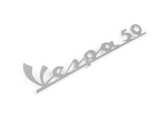 Logo "Vespa 50" aluminium voorzijde