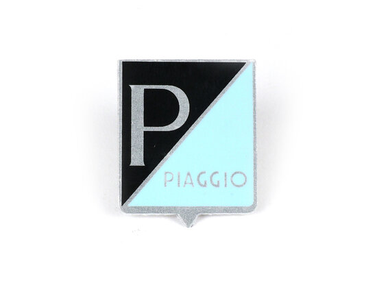 Logo Piaggio rechthoek 25x31mm 1e serie, zelfklevend