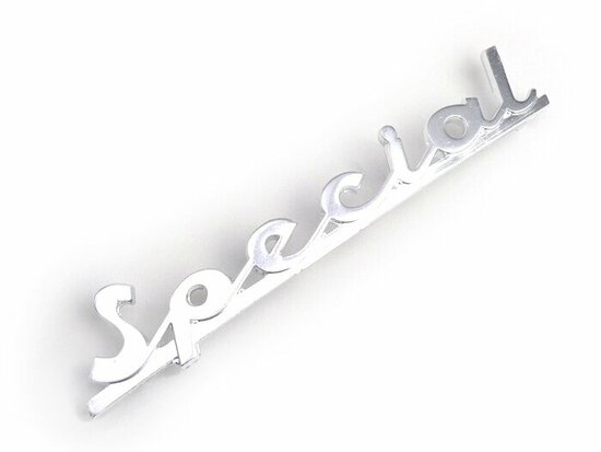 Logo "Special" achterop aluminium