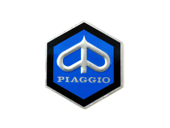 Logo zeskant Piaggio 32x37 oa PK50S