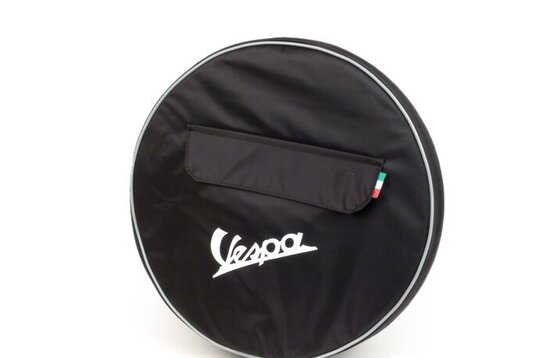 Reservewielhoes 10" zwart nylon met Vespa logo