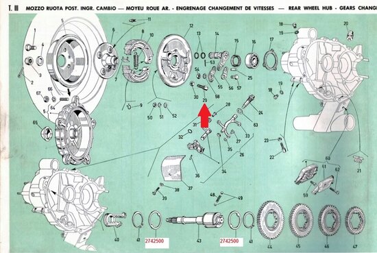 Buitenkabelspanschroef M7 voor de remankerplaat Zie exploded view no: 29