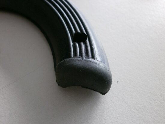 Voetsteunrubbers aan valbeugel Schitterende kwaliteit, ijzeren inlay en zeer goed rubber, set à 2