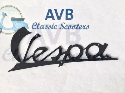 Logo "Vespa" zwart 1946-1954, om te klinken