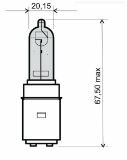 Lamp BA20d 12V-35-35W Halogeen Super Wit