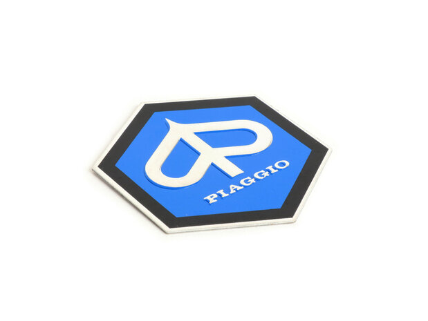 Logo zeskant Piaggio 27x30, zit op neus 50 special