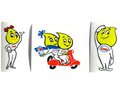 Sticker ESSO met z'n twee op Vespa