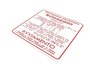 Inrij-instructie sticker rood Rodaggio (2000 km) 4 versnell. 2% _
